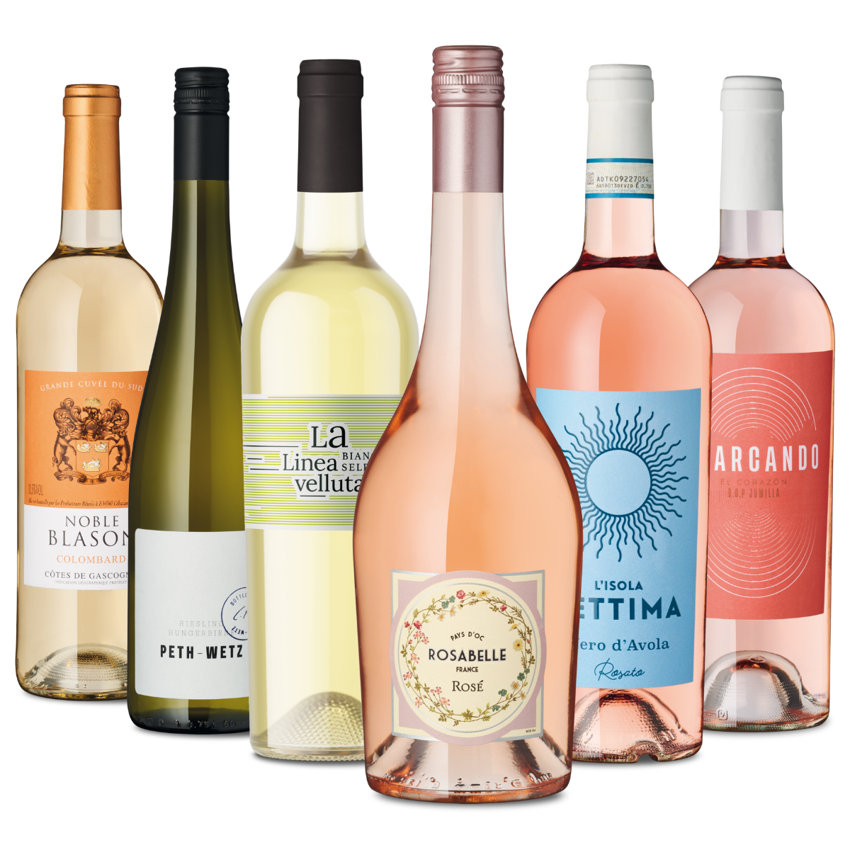 6er Probierpaket Rosé / Weiß