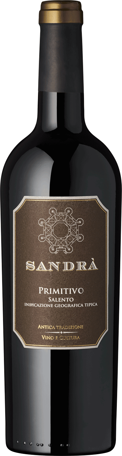 "Sandrà" Primitivo Sandra Primitivo Salento Rotwein, Flasche, Wein Shop