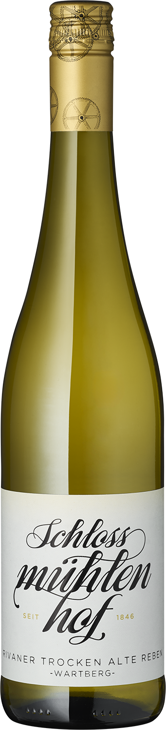 Rivaner Alte Reben Schloss Mühlhof Rivanner Trocken Weißwein, Flaschenansicht, Weinflasche