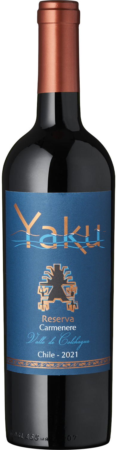 "Yaku" Carménère Reserva Yaku Reserva Carmenere Wein aus Chile, 2021.