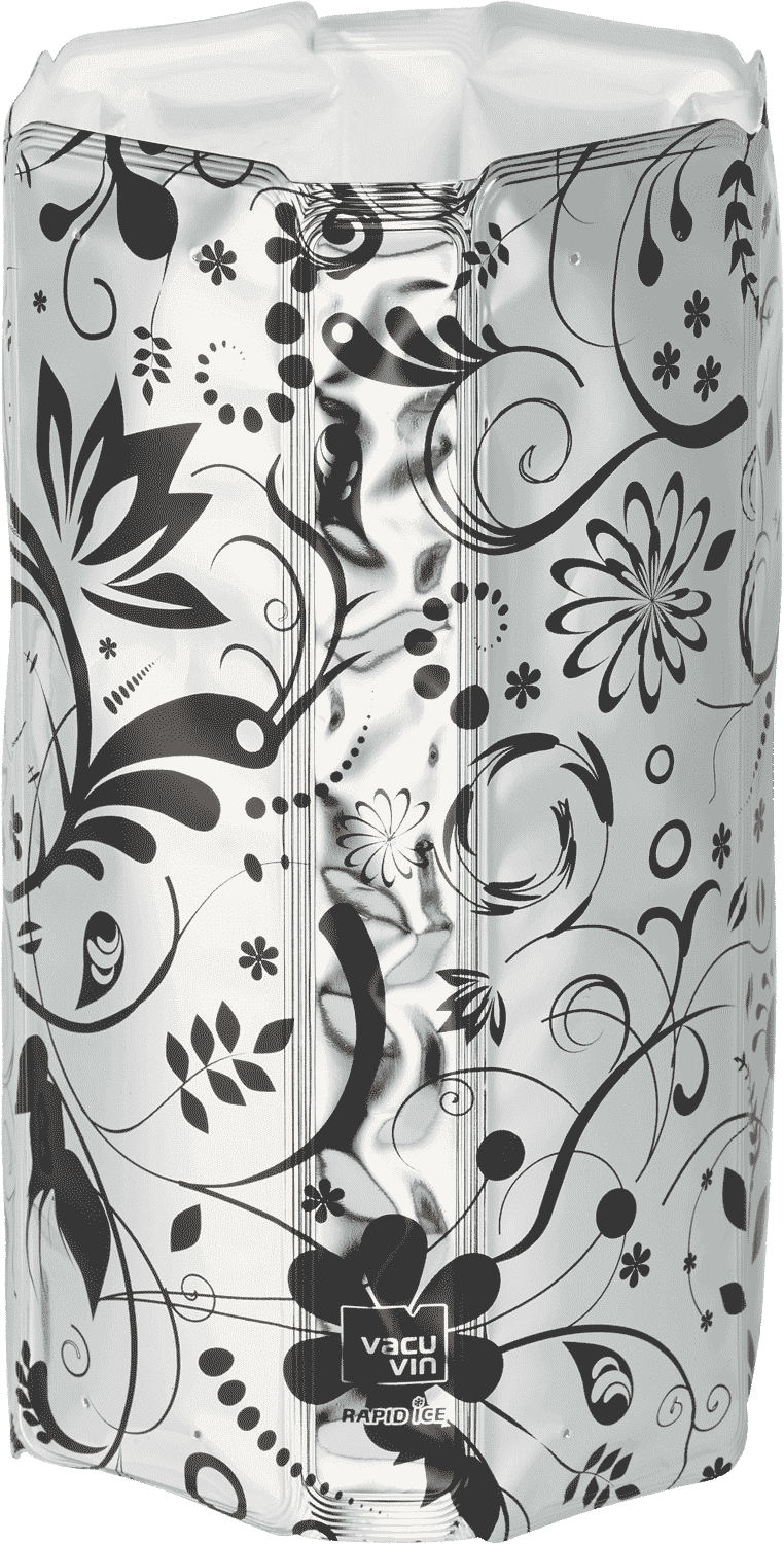Kühlmanschette Weinkühler mit floralem Design, Vacu Vin Rapid Ice