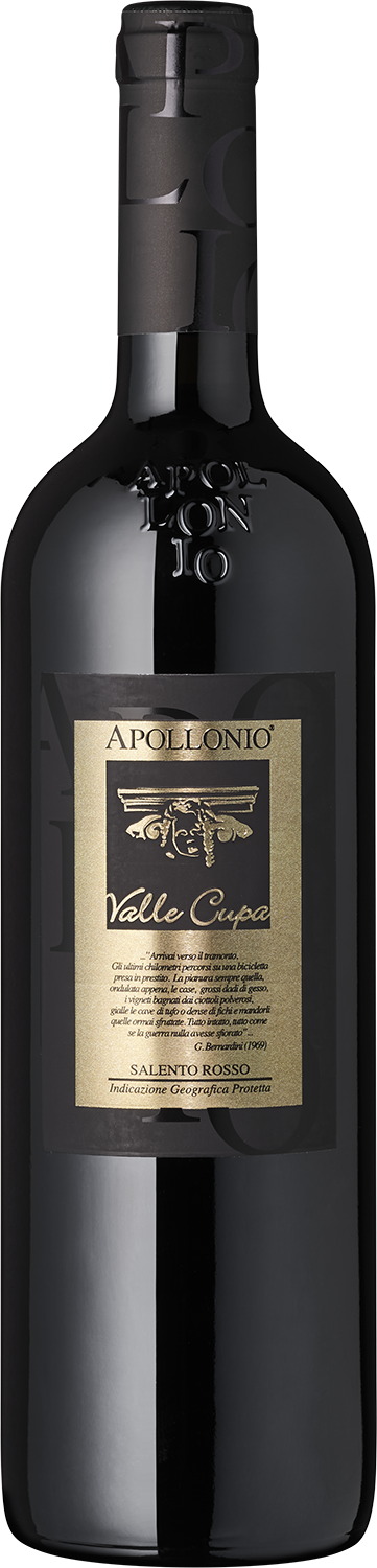"Valle Cupa" Salento Rosso Apollonio Valle Cupa Rotwein, italienischer Salento Rosso
