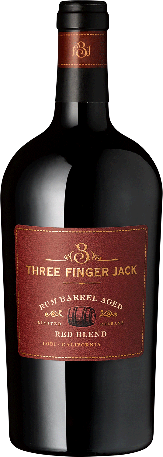 Rum Barrel, 3 Finger Jack Three Finger Jack Rotwein Red Blend Flasche