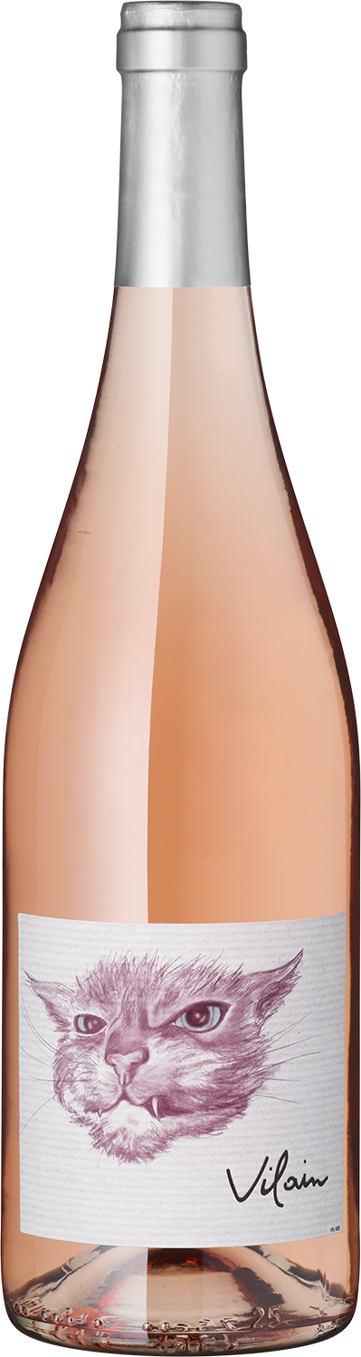 "Vilain" Rosé Rosé Wein mit Katzenkopf Etikett, Vilain