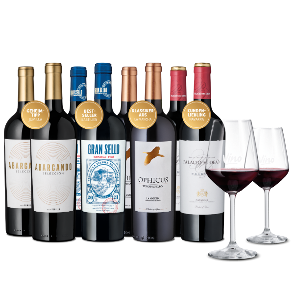 SPANISCHE BESTSELLER im 8er Paket + 2 Gläser gratis