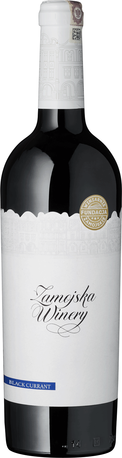 "Blackcurrant" Fruchtwein Johannisbeere Wein-Flasche "Black Currant" von Zamojska Winery.