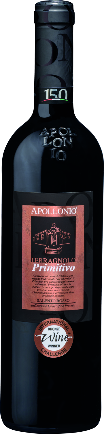"Terragnolo" Primitivo Apollonio Terragnolo Primitivo Rotwein, Salento Rosso, Bronze Winner