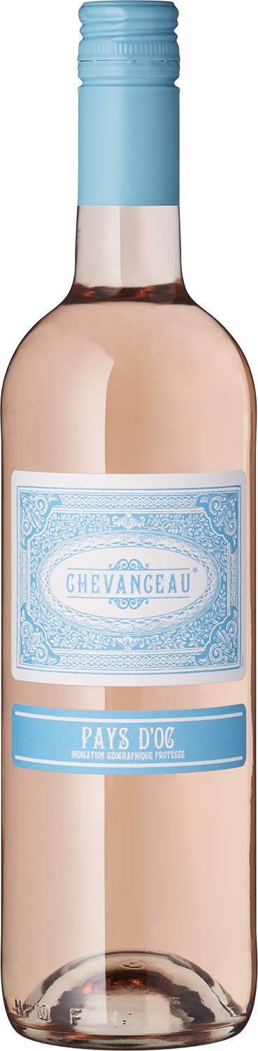 Chevanceau Rosé, Vin de Pays d'Oc Roséwein Chevengeau Pays d'Oc, Flasche, Nahaufnahme, Produktbild