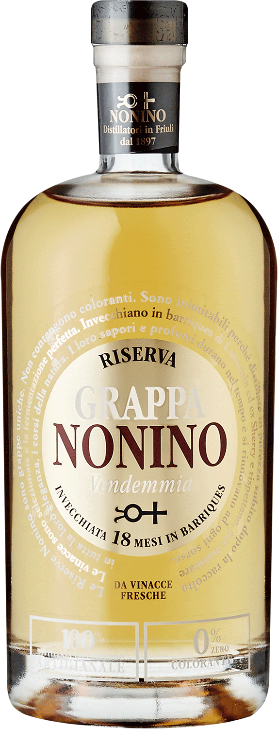Grappa Vendemmia Riserva di Annata Grappa Nonino Riserva, 18 Monate Barrique, aus Friuli