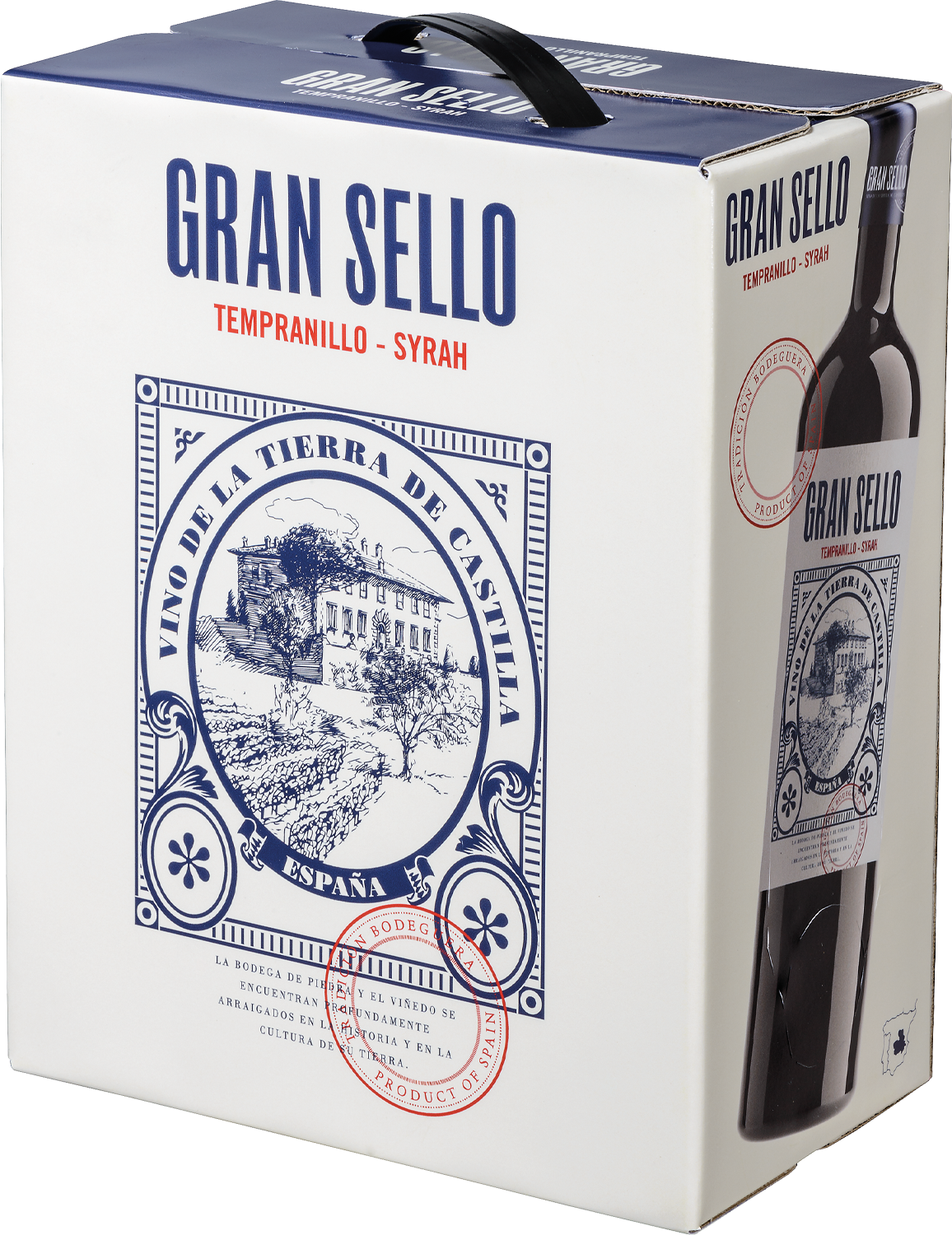 Tempranillo & Syrah, BiB Gran Sello Tempranillo Syrah Weinbox, Produkt aus Spanien
