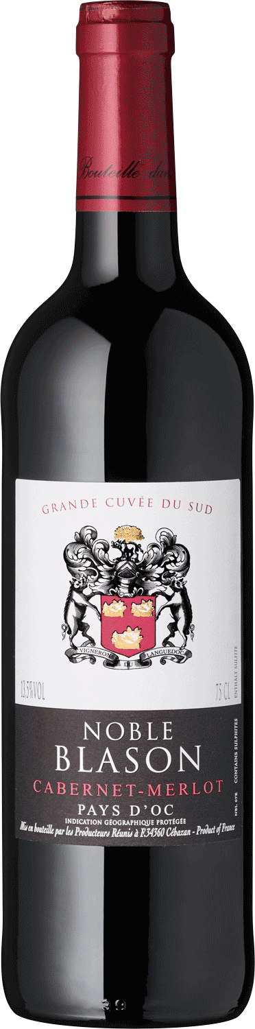 "Noble Blason" Cabernet Sauvignon & Merlot Noble Blason Cabernet-Merlot Pays d'Oc Rotwein, Flasche
