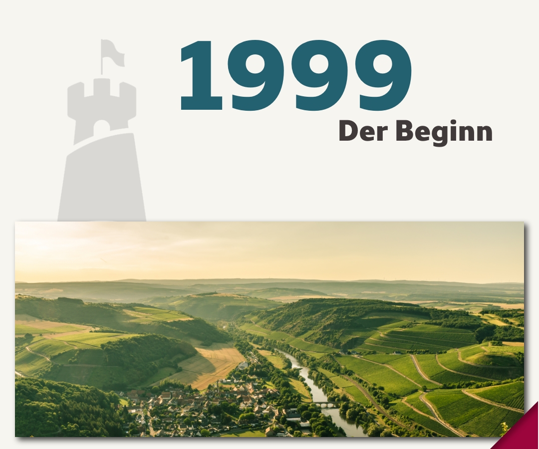 1999: In Burg Layen beginnt die Reise von Vino Burg Layen, Ursprung von Vino – Weinberg und Weinanbau 1999