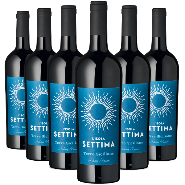 6 Flaschen L'Isola Settima Rotwein Terre Siciliane