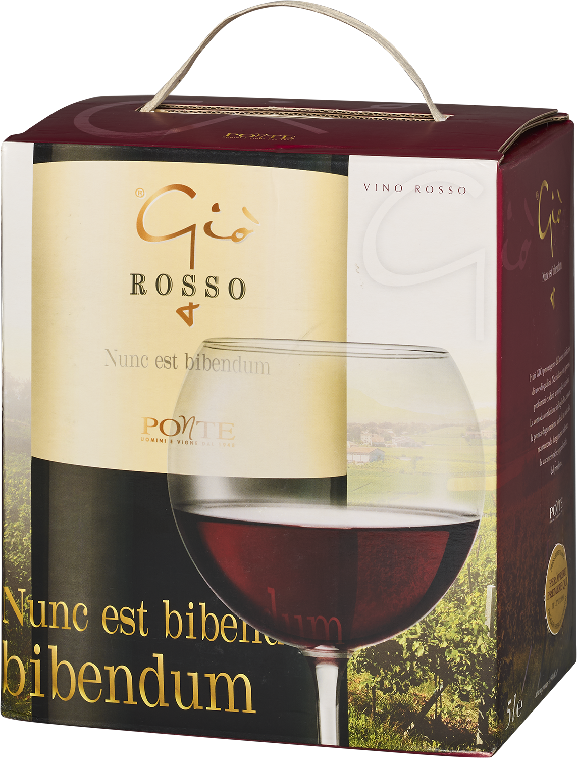 Merlot, 5L, BIB Gio Rosso Rotwein im Bag-in-Box, 5 Liter Inhalt