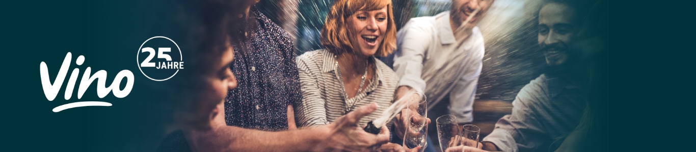 Vino feiert 25 Jahre Weinleidenschaft – Jetzt entdecken! 25 Jahre Vino Jubiläum – Wein, Freude und Genuss