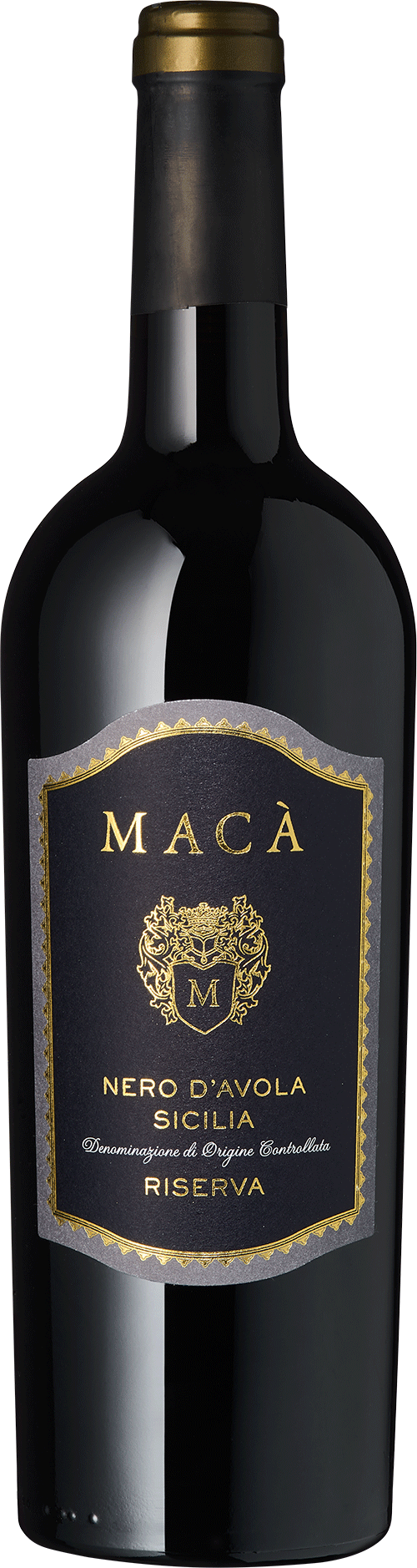 Nero d' Avola Riserva Macà Maca Nero d'Avola Sicilia Riserva Rotwein Flasche