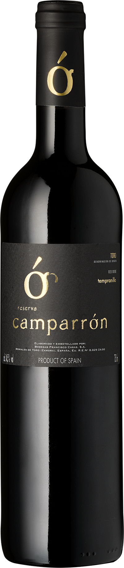 "Camparrón" Reserva Ó Camparrón Reserva Rotwein, spanischer Tempranillo Wein.