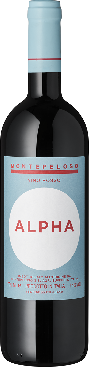 Alpha Vino Rosso Montepeloso Alpha Wein Flasche Rotwein italienisch