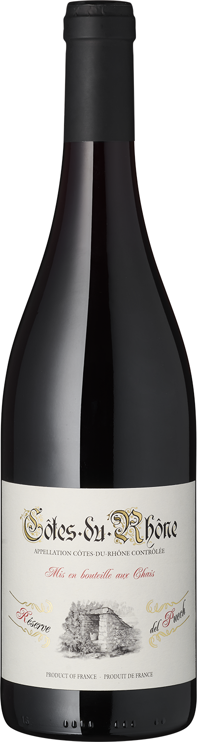 Réserve del Puech Côtes-du-Rhône Rotwein Flasche, Reserve, Produkt Frankreich