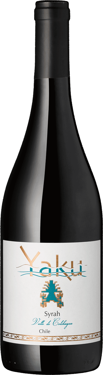 Syrah Yaku, Bodegas Santo Domingo Yakú Syrah Weinflasche aus Chile, 750ml Inhalt.