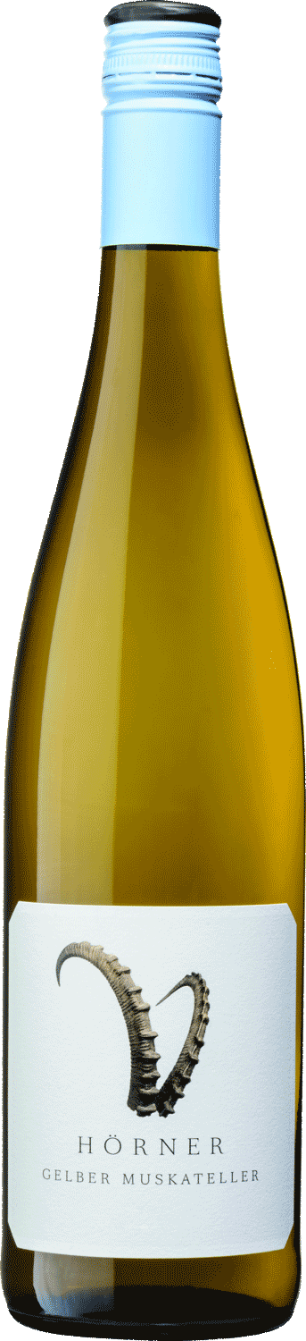 Hörner Gelber Muskateller Weinflasche, Weißwein aus Deutschland