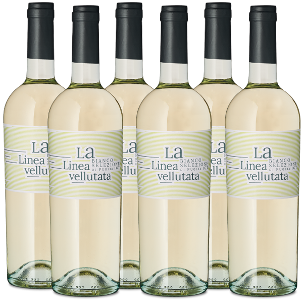 6er Paket La Linea Vellutata Bianco "Selezione"
