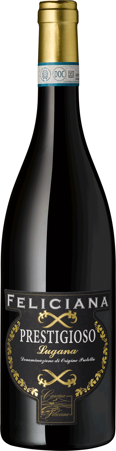Lugana Prestigioso Feliciana Prestigioso Lugana, italienischer Weißwein, Flaschenansicht