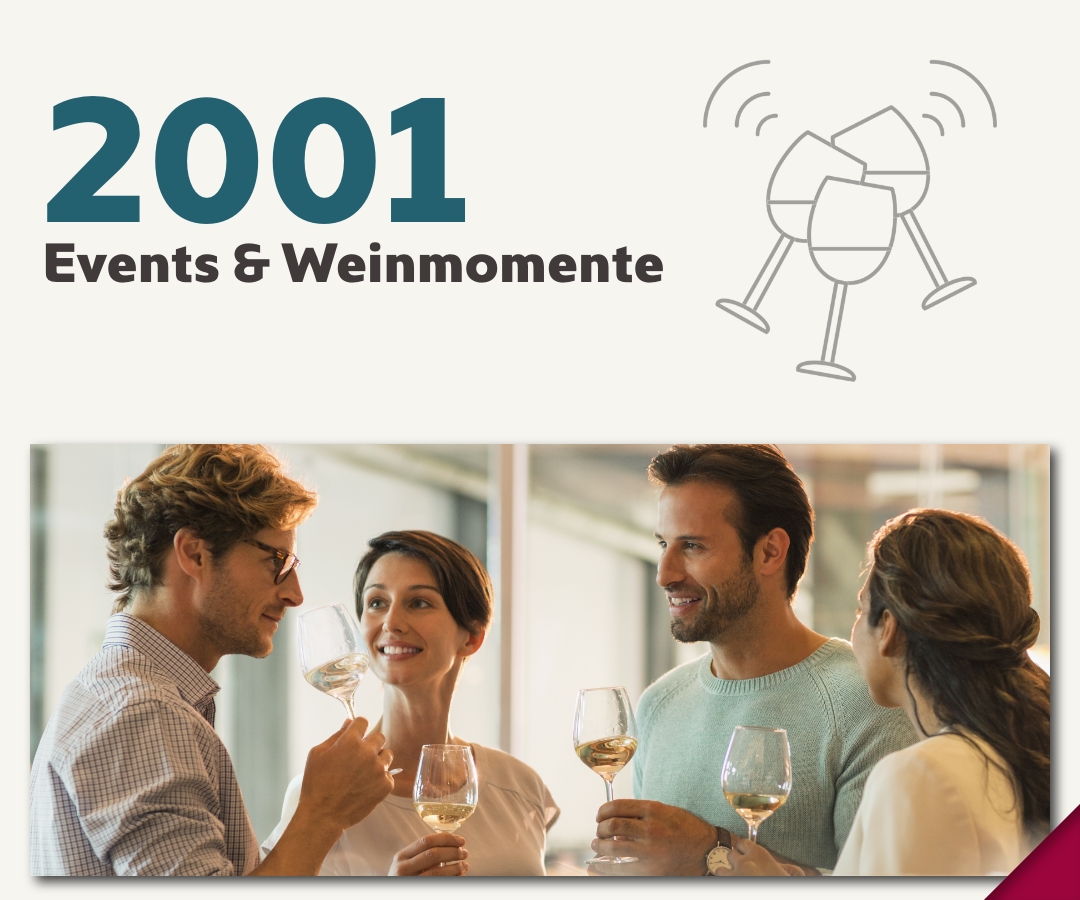 2001: Wein, Feste und erste Events mit Kund:innen Vino Hausmessen und Sommerfeste 2001 – Wein erleben mit Freunden