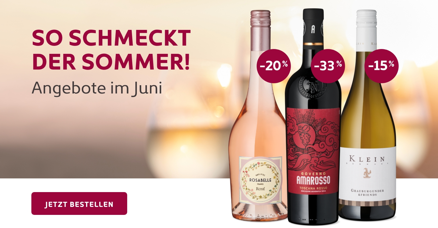 Sommerwein-Angebote im Juni, jetzt bestellen, bis zu -33%